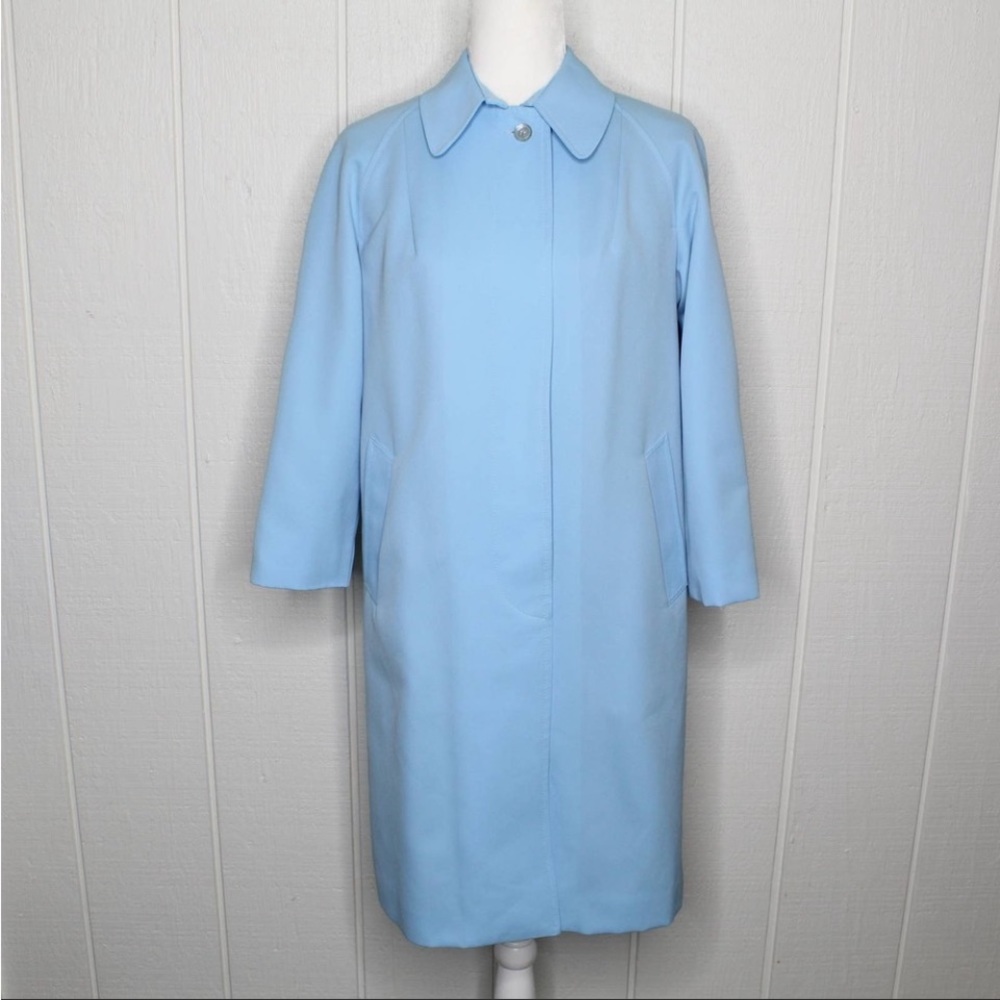 Outer Banks Vintage 70's Blue Rain Trench Coat S
